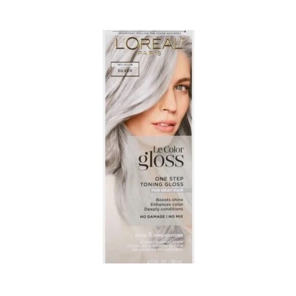 New L'oreal Paris SILVER Le Color Gloss One Step Toning For Gray Hair Color Dye - Picture 1 of 1